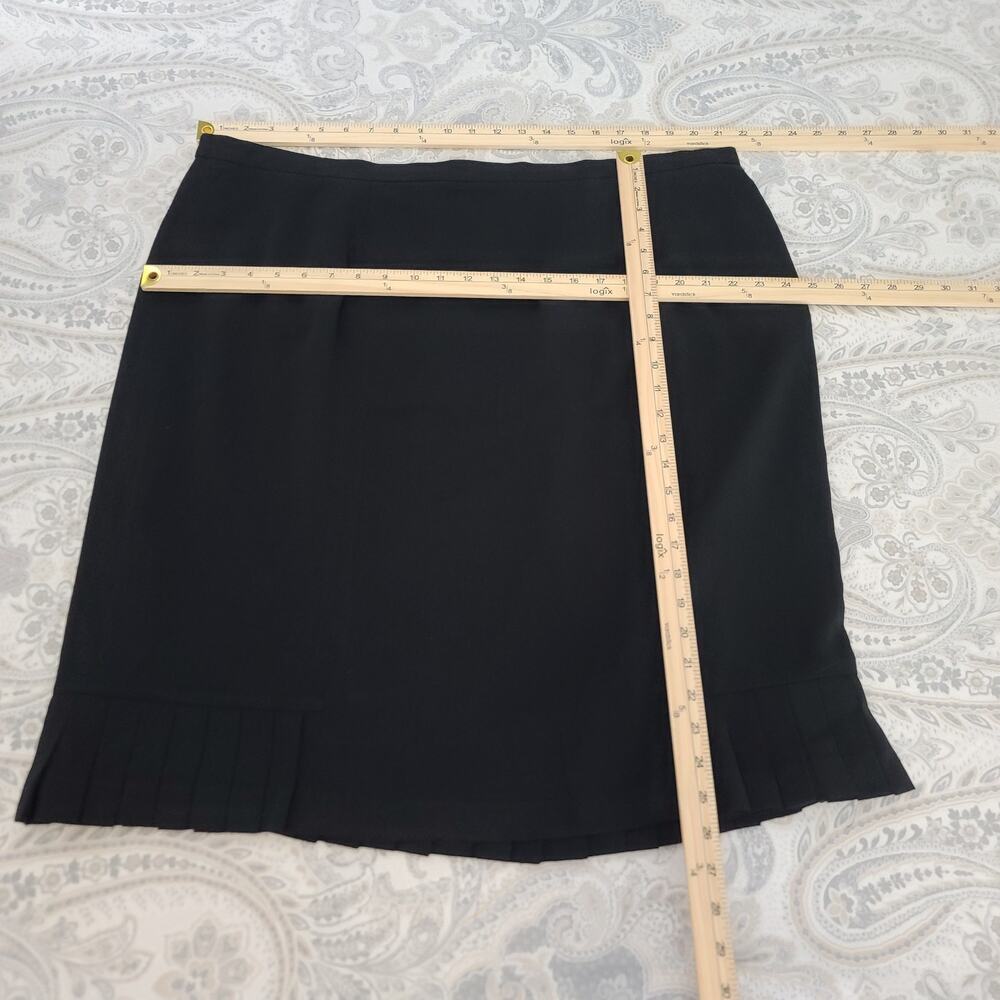 Worthington pleat trim skirt black Size 22w Office siren Corpcore Dark Feminine - Picture 5 of 10